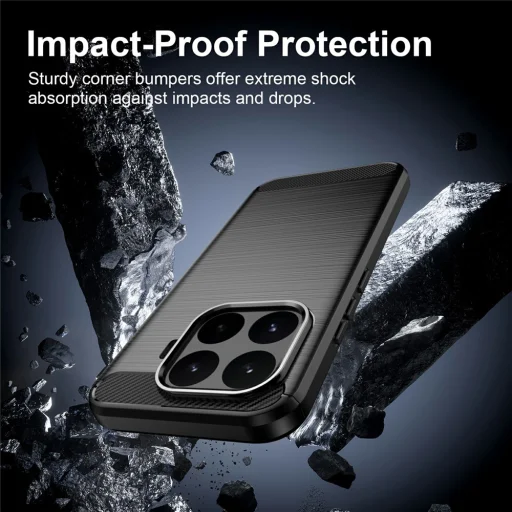 Xiaomi 17T Fekete Techsuit Carbon Silicone tok - 4