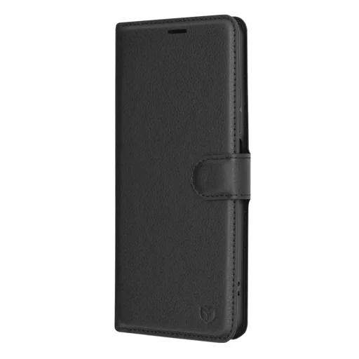 Techsuit - Bőr Fliptok - Realme C67 4G - Fekete tok - 4