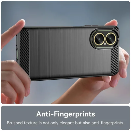 Techsuit - Carbon Silicone - Realme C67 4G - Fekete tok - 5