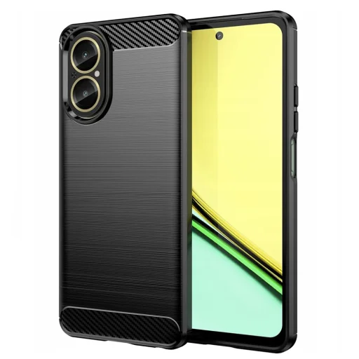 Techsuit - Carbon Silicone - Realme C67 4G - Fekete tok - 1
