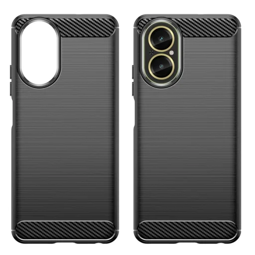 Techsuit - Carbon Silicone - Realme C67 4G - Fekete tok - 3
