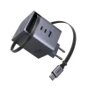 Sieťová nabíjačka UGREEN X616 (65828), 100W, 5A, 1 x USB-A - 3 x USB-C, s USB-C káblom, Sivá thumbnail