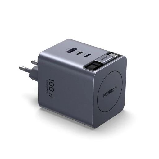 Sieťová nabíjačka UGREEN X616 (65828), 100W, 5A, 1 x USB-A - 3 x USB-C, s USB-C káblom, Sivá - 3