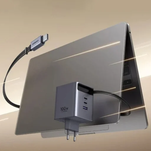 Sieťová nabíjačka UGREEN X616 (65828), 100W, 5A, 1 x USB-A - 3 x USB-C, s USB-C káblom, Sivá - 6
