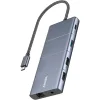USB-C Hub Anker PowerExpand, 1 x USB-A 3.2 - 2 x USB-A - 2 x USB-C - 1 x Display Port - 1 x HDMI - 1 x Jack 3.5mm - 1 x RJ45 - 1 x SD - 1 x microSD, Szürke thumbnail
