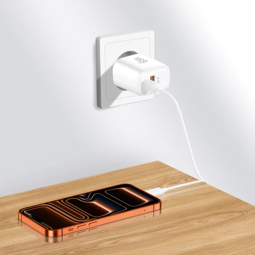 Tech-Protect NCA65W-GAN 2-portový sieťový nabíjací adaptér PD 65W / QC 3.0 biely - 6