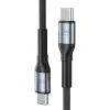 3mk - Dátový kábel Hyper N-Series - Type-C na Type-C, Rýchle nabíjanie, 60W, 20V/3A, 50cm - čierny thumbnail