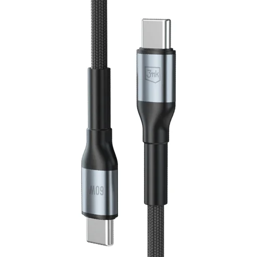 3mk - Dátový kábel Hyper N-Series - Type-C na Type-C, Rýchle nabíjanie, 60W, 20V/3A, 50cm - čierny - 2