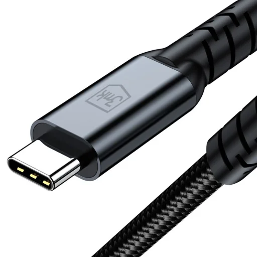 3mk - Dátový kábel séria Hyper N - Thunderbolt 4, 48V/5A, 40Gb/s, 240W, 8K@60Hz, 2m - Čierny - 3