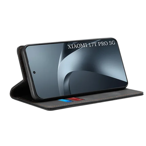 Xiaomi 17T Pro čierne flipové puzdro Techsuit Confy Cover, puzdro - 2