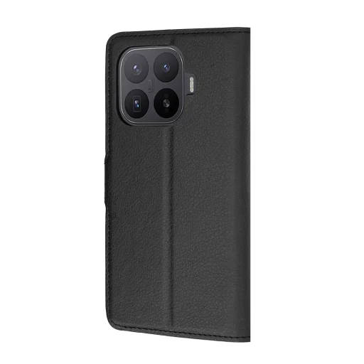 Xiaomi 17T Pro čierne kožené flipové puzdro Techsuit - 5