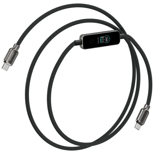 4smarts ScreenCord kábel USB-C – USB-C 240 W 1,2 m, čierny - 4