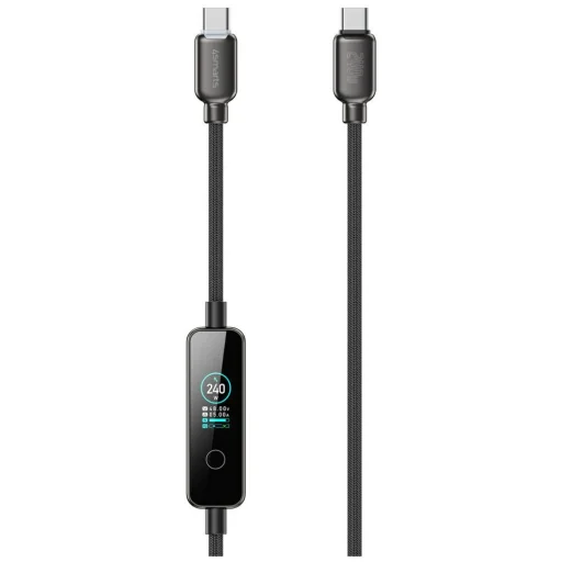 4smarts ScreenCord kábel USB-C – USB-C 240 W 1,2 m, čierny - 1