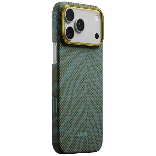 iPhone 17 Pro PITAKA Edge Case Breath of Veins potápačské zelené puzdro - 1