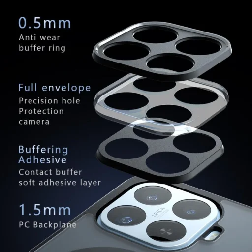 Xiaomi 17T 5G Armor MagSafe PC hybridné TPU puzdro na telefón (matná čierna/dymová) puzdro - 3
