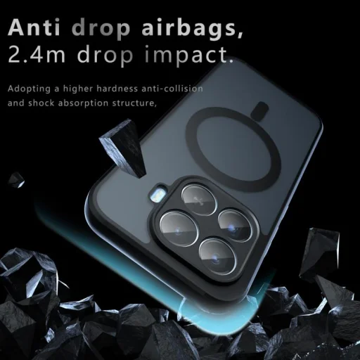 Xiaomi 17T 5G Armor MagSafe PC hybridné TPU puzdro na telefón (matná čierna/dymová) puzdro - 4