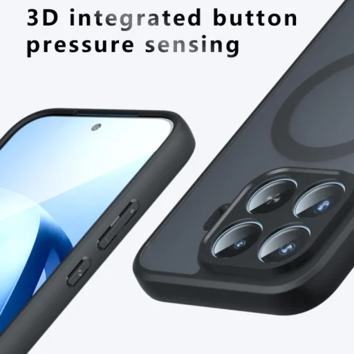 Xiaomi 17T 5G Armor MagSafe PC hybridné TPU puzdro na telefón (matná čierna/dymová) puzdro - 10