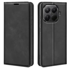 Xiaomi 17T retro vzorované puzdro na telefón z PU kože s magnetickým zapínaním (čierne) puzdro