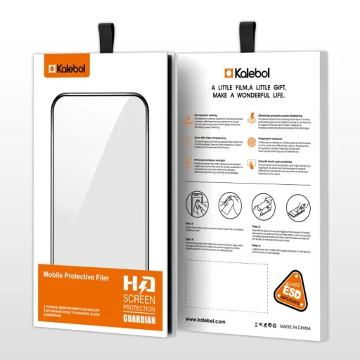 Xiaomi 17T 5G készülékhez Kalebol teljes felületet fedő, ujjlenyomatálló, fekete szegélyes, edzett üvegfólia - 8