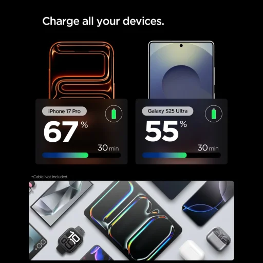 Spigen Essential EE301EU-GAN 1-portový 30W sieťový nabíjací adaptér USB-C prírodný titán - 3