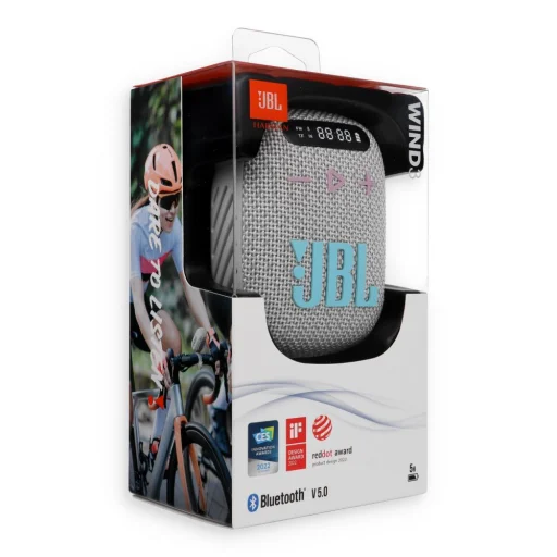 JBL Wind 3 bezdrôtový Bluetooth reproduktor s držiakom na riadidlá sivý - 2