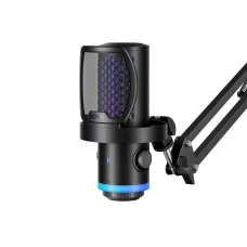 BOYA CastMic G40B drôtový herný mikrofón s ramenom, USB-C - čierny