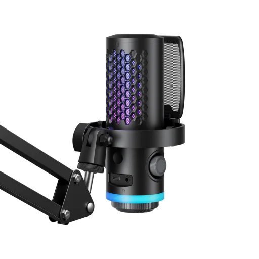 BOYA CastMic G40B drôtový herný mikrofón s ramenom, USB-C - čierny - 2