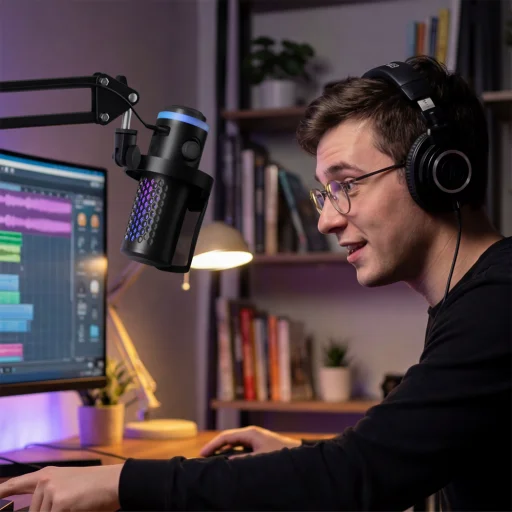 BOYA CastMic G40B drôtový herný mikrofón s ramenom, USB-C - čierny - 10