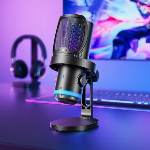 BOYA CastMic G40 Drôtový USB-C herný mikrofón - čierny - 7