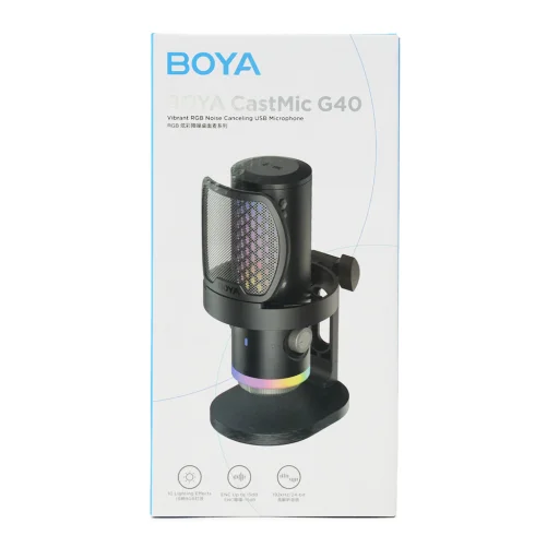 BOYA CastMic G40 Drôtový USB-C herný mikrofón - čierny - 8