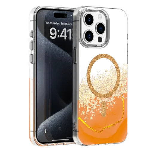 iPhone 14 Pro Epoxy Mag narancssárga tok - 1