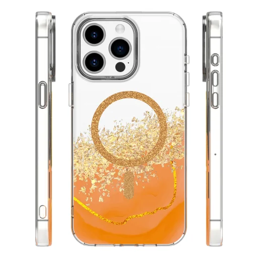 iPhone 14 Pro Epoxy Mag narancssárga tok - 2