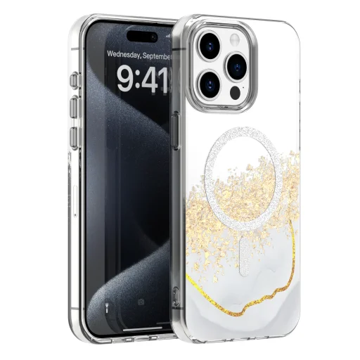 iPhone 14 Pro fehér Epoxy Mag tok - 1
