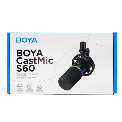 BOYA CastMic S60 Káblový dynamický herný mikrofón USB XLR - čierny - 12