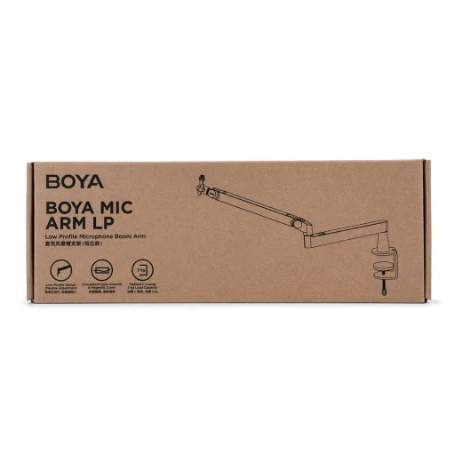 BOYA MIC ARM LP nízkoprofilové mikrofónové rameno s úchytom - čierne - 13