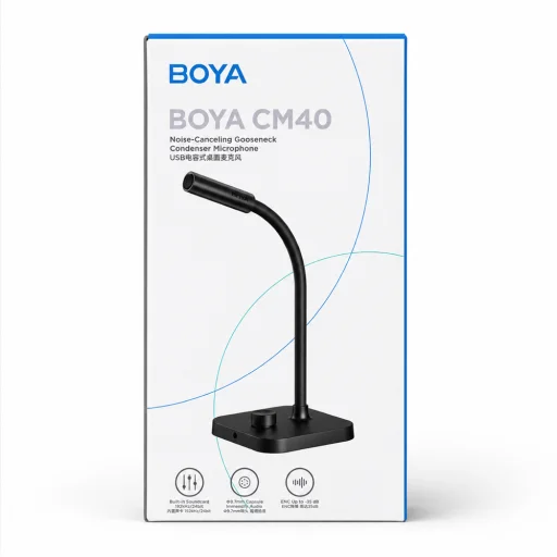 BOYA CM40 káblový konferenčný mikrofón - čierny - 9