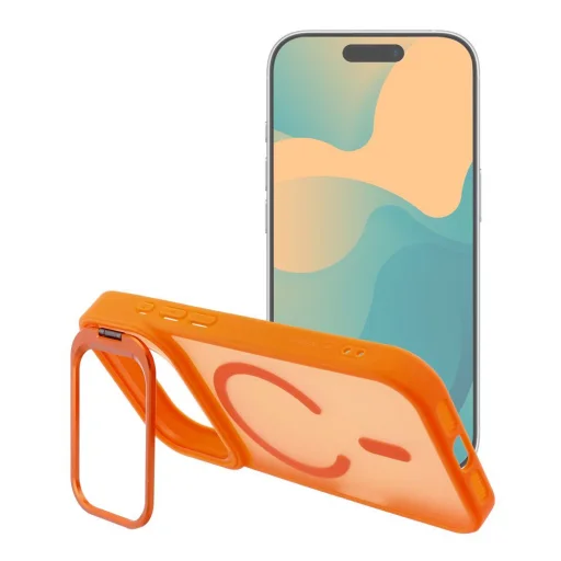 iPhone 17 Pro Forcell F-Protect Shadow Stand Premium MagSafe kompatibilné oranžové puzdro - 2