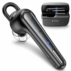 Techsuit - Bluetooth Headset Voicera (CB3) - Bluetooth 5.1, Hands-Free, Mikrofón s potlačením šumu, 50h doba hovoru - Čierna