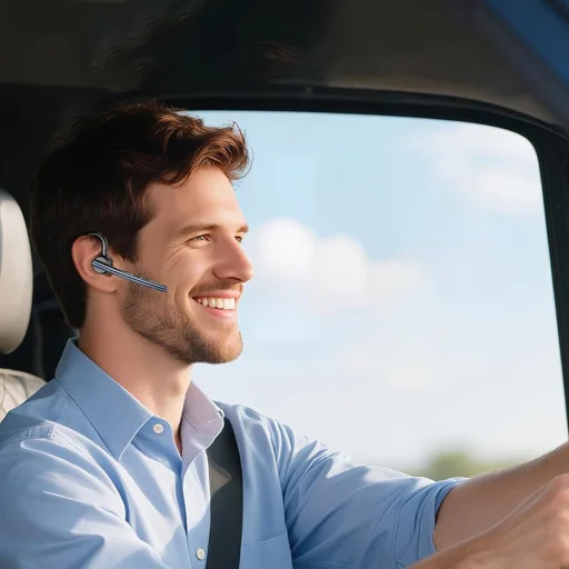 Techsuit - Bluetooth Headset Vocelis Pro (CB4) - Bluetooth 5.0, dizajn s háčikom, mikrofón s potlačením hluku, 500mAh - Modrý - 4