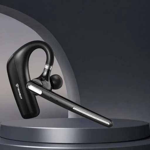 Techsuit - Prémiový Bluetooth headset PowerTalks (G6) - BT5.4, duálne potlačenie šumu mikrofónu, 110-hodinová doba hovoru - Čierna - 5