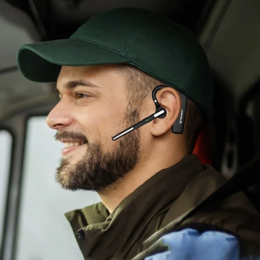 Techsuit - Prémiový Bluetooth headset PowerTalks (G6) - BT5.4, duálne potlačenie šumu mikrofónu, 110-hodinová doba hovoru - Čierna - 6