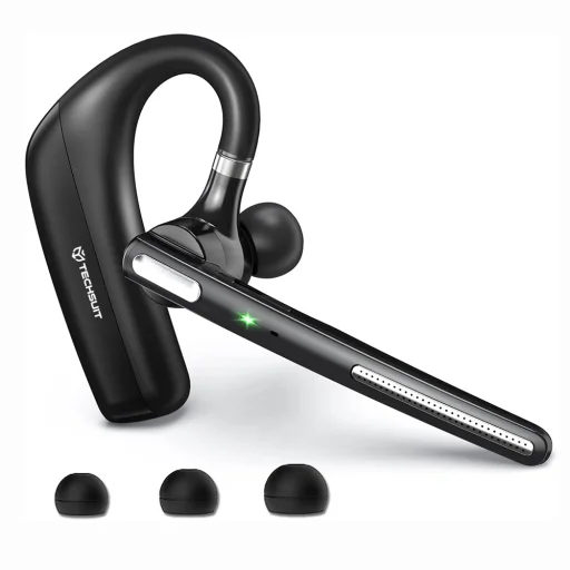 Techsuit - Prémiový Bluetooth headset PowerTalks (G6) - BT5.4, duálne potlačenie šumu mikrofónu, 110-hodinová doba hovoru - Čierna - 1