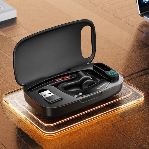 Techsuit - Prémiový Bluetooth headset SoundForce Pro (G10) - BT5.3, dvojité potlačenie hluku mikrofónu, 300-hodinová pohotovostná doba - Čierna - 6