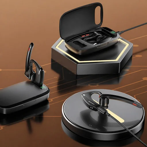 Techsuit - Prémiový Bluetooth headset SoundForce Pro (G10) - BT5.3, dvojité potlačenie hluku mikrofónu, 300-hodinová pohotovostná doba - Čierna - 7