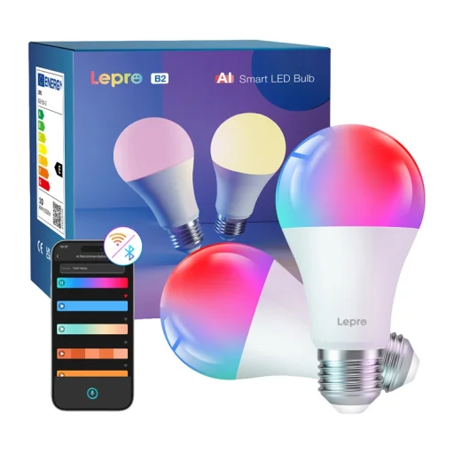LEPRO B2-2 E27 Wi‑Fi LED izzó 1100 lm 2 db-os csomag - 2