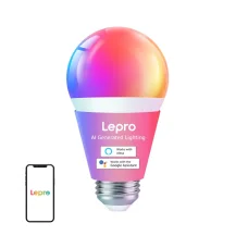 LEPRO B1 E27 Bluetooth és Wi‑Fi LED izzó 806 lm