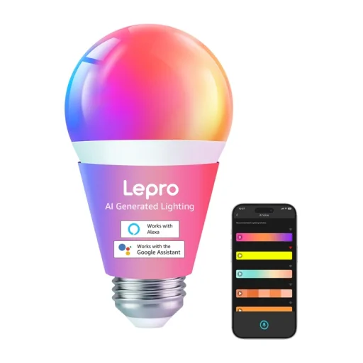 LEPRO B1 E27 Bluetooth és Wi‑Fi LED izzó 806 lm - 2