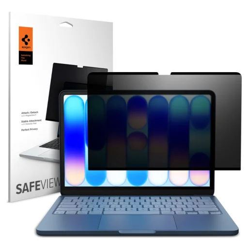 MacBook Neo 13 2026 Spigen SafeView magnetické privátne ochranné sklo - 1