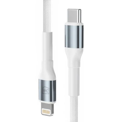 3mk - Dátový kábel Hyper N-Series - Type-C to Lightning, 27W, 9V/3A, 2m - Biely - 2