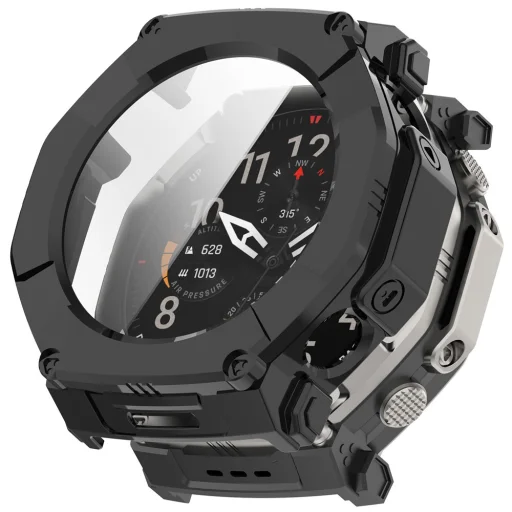 Techsuit - Defense360 Pro + ochranné sklo - Amazfit T-Rex Ultra 2 - čierne, puzdro - 1